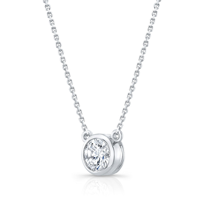 Lab Grown Diamond Round Brilliant Solitaire Pendant 1 ct t.w. in White Gold