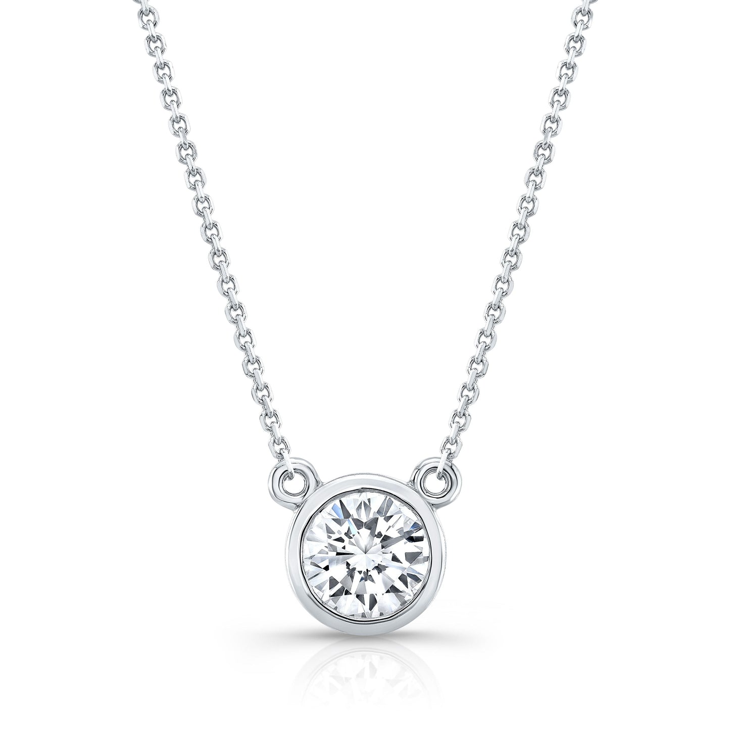 Lab Grown Diamond Round Brilliant Solitaire Pendant 1 ct t.w. in White Gold