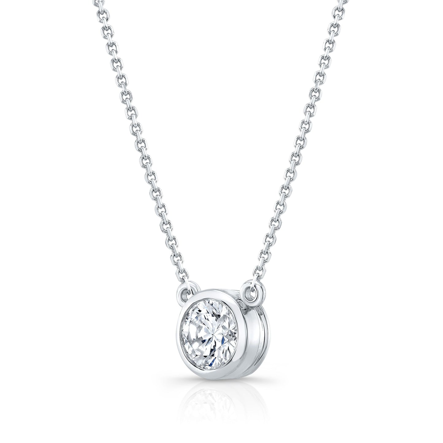 Lab Grown Diamond Round Brilliant Solitaire Pendant 1 ct t.w. in White Gold