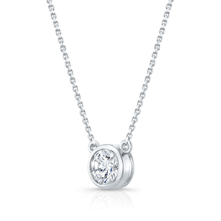 Lab Grown Diamond Round Brilliant Solitaire Pendant 1 ct t.w. in White Gold