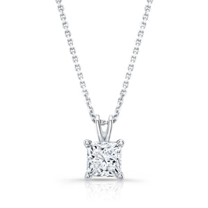 Lab Grown Diamond Princess Solitaire Pendant, 1/2 ct., photo 4 | RockHer