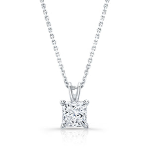 Lab Grown Diamond Princess Solitaire Pendant, 2 ct., photo 6 | RockHer