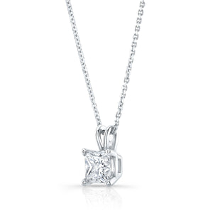 Lab Grown Diamond Princess Solitaire Pendant, 1-1/2 ct., photo 6 | RockHer