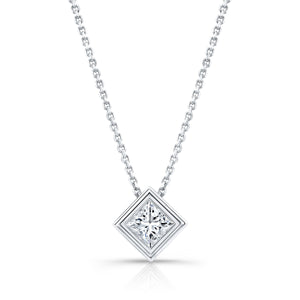 Lab Grown Diamond Princess Solitaire Pendant, 4 ct., photo 4 | RockHer