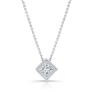 Lab Grown Diamond Princess Solitaire Pendant, 2-1/2 ct., photo 5 | RockHer