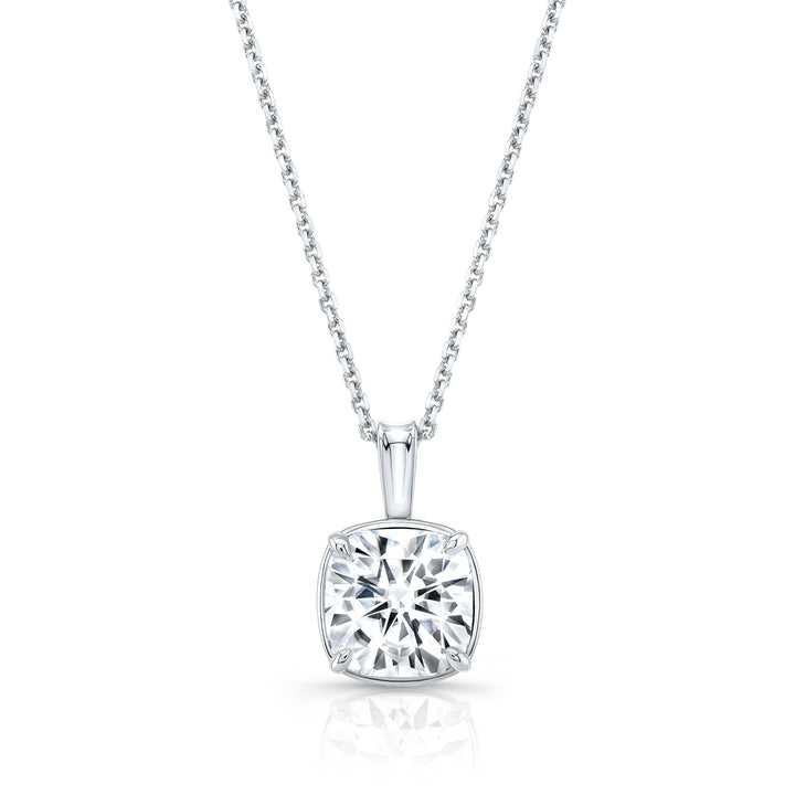 Lab Grown Diamond Cushion Solitaire Pendant 1-1/2 ct t.w. in White Gold