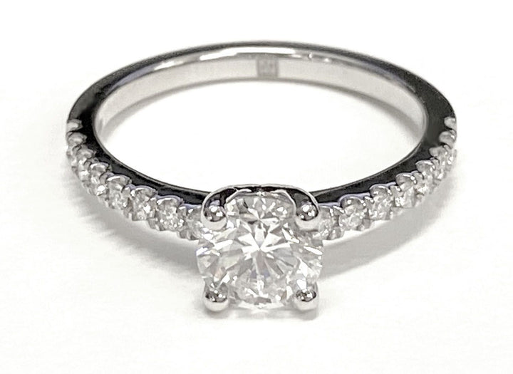 The Norah Select Pavé Engagement Ring with Lab Diamond in 18K White Gold - view 4