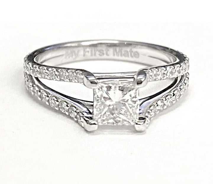 The Presley Select Pavé Engagement Ring with Lab Diamond in 18K Yellow Gold - view 4