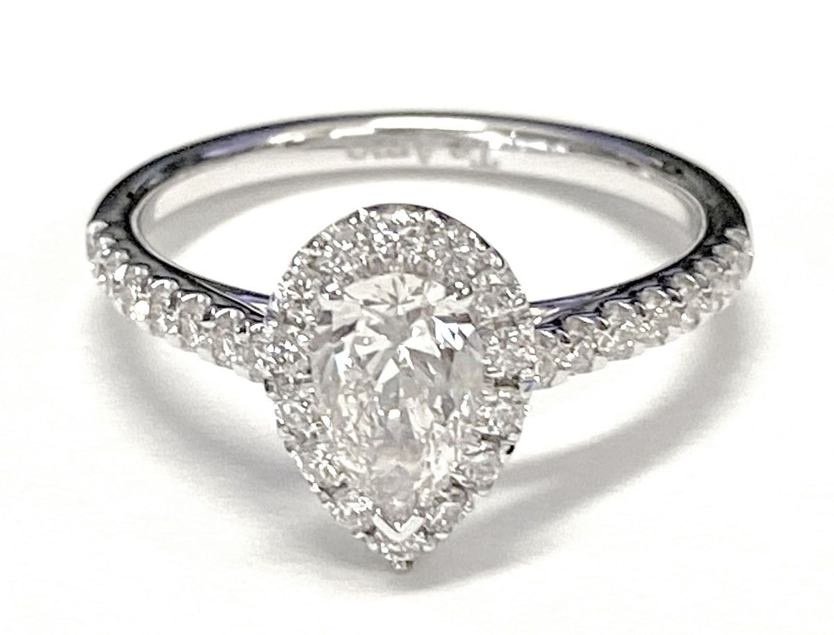 RockHer atelier photo of The Dylan pear engagement ring setting in Platinum