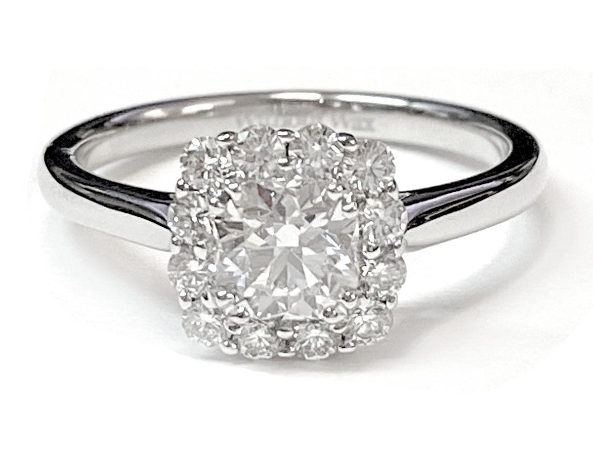 14K Rose Gold band of The Guthrie cushion engagement ring setting | RockHer