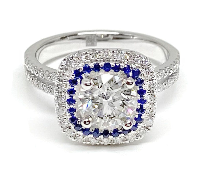 The Maria Select Halo Engagement Ring with Lab Diamond in Platinum - view 4