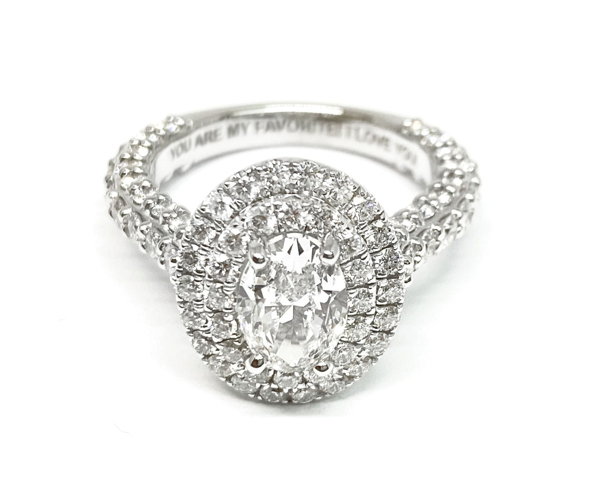 14K Rose Gold band of The Dinah oval engagement ring setting | RockHer