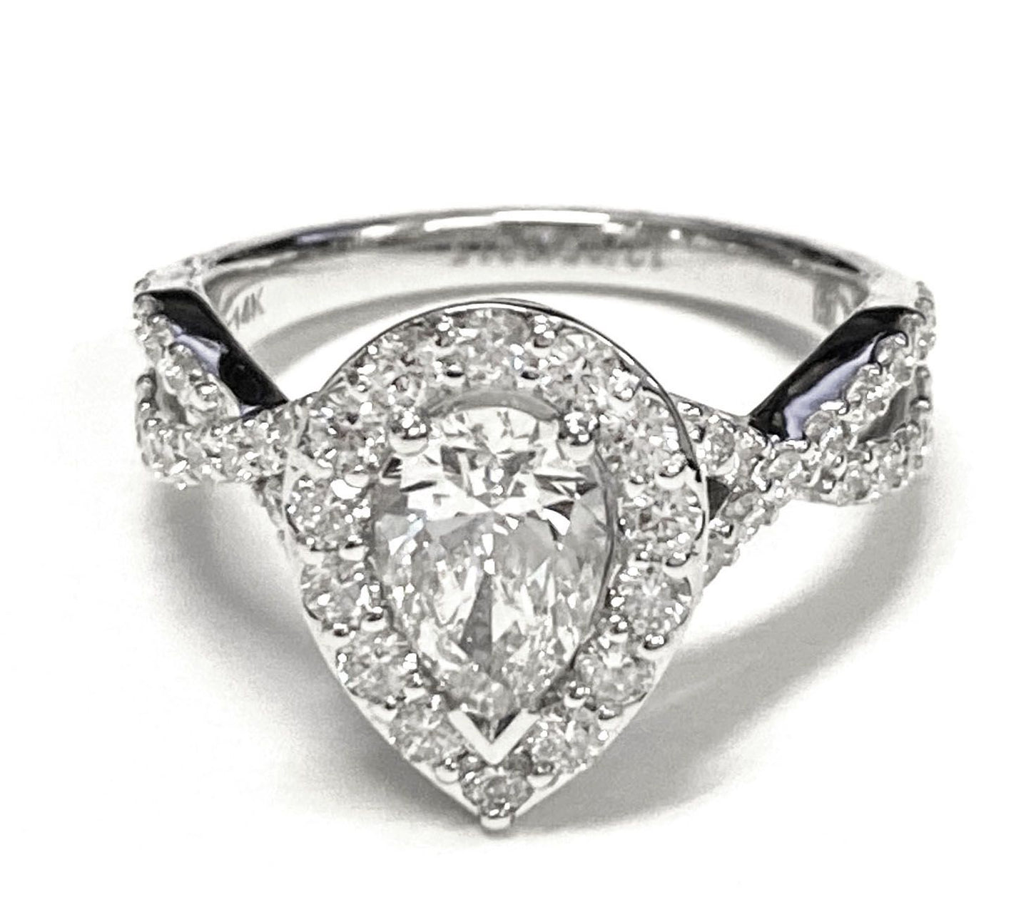 The Melody Select Halo Engagement Ring with Lab Diamond in 14K Rose Gold - view 4