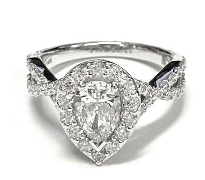 The Melody Select Halo Engagement Ring with Lab Diamond in 14K Rose Gold - view 4