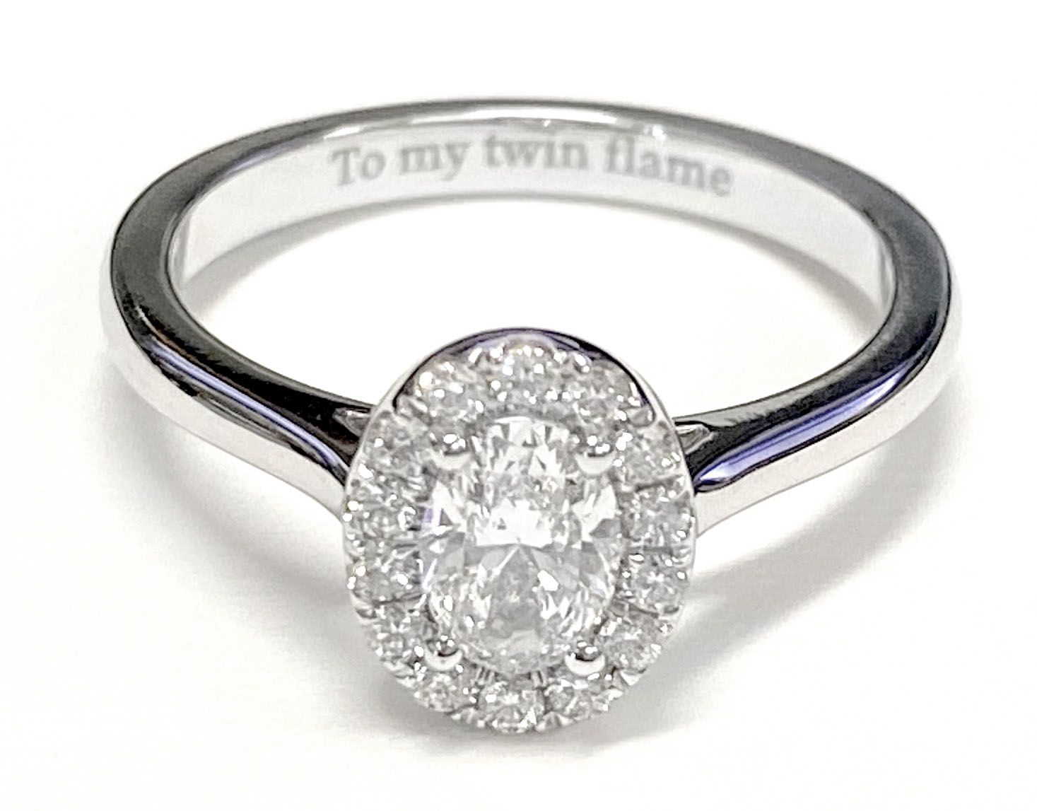 Detail styling of The Kate oval engagement ring setting in 14K Rose Gold | RockHer