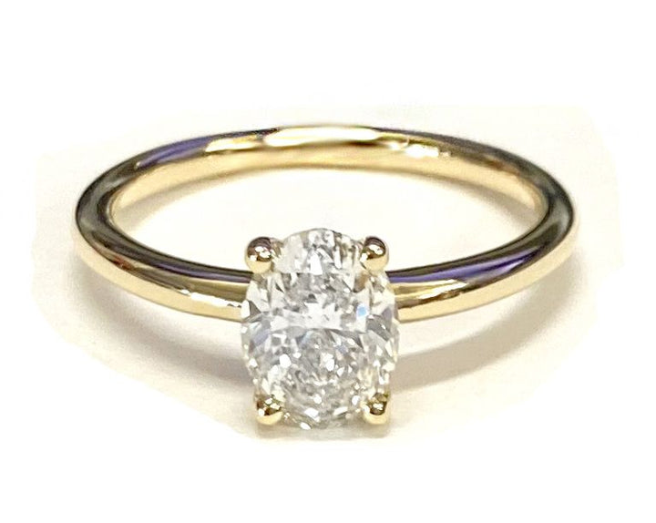 Tori Select Solitaire Oval Lab Diamond Engagement Ring in Platinum | RockHer