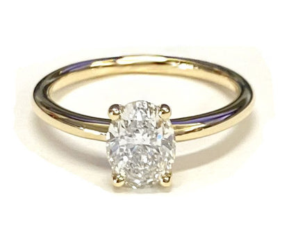 Tori Select Solitaire Oval Lab Diamond Engagement Ring in 18K White Gold | RockHer