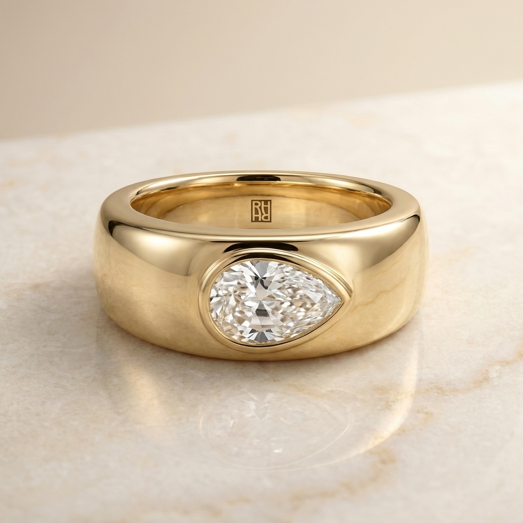 The Remi diamond engagement ring setting in 18K Yellow Gold | RockHer