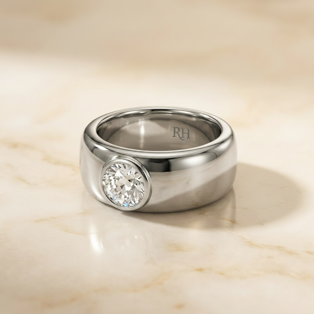 The Remi diamond engagement ring setting in Platinum | RockHer