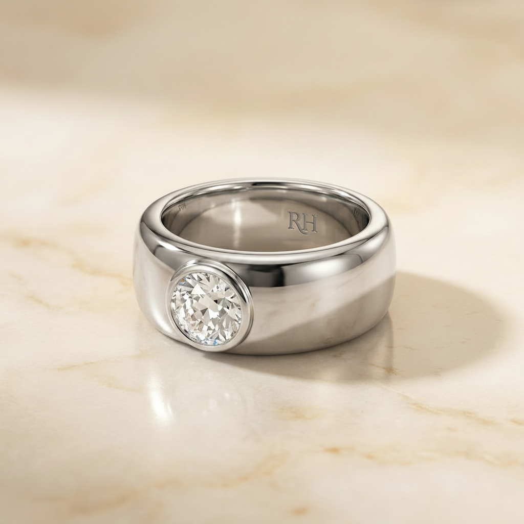 The Remi diamond engagement ring setting in 18K White Gold | RockHer