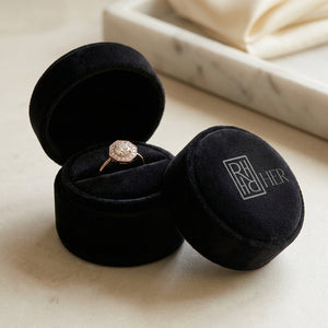 Diamond Pave Ring in 14K Rose Gold - presentation
