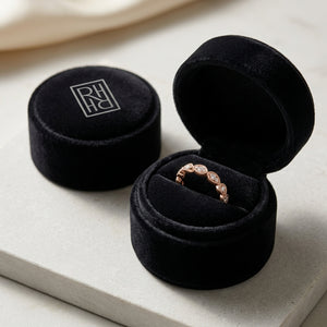Diamond 1/10ctw Stackable Ring Set in 14K Rose Gold - presentation