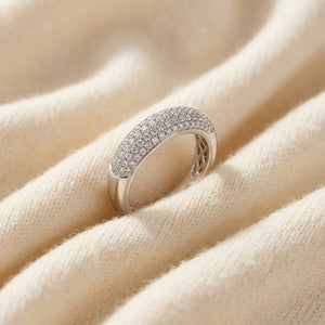 Pave Diamond Band in 14K Gold 1/4 Ct. Tw. in 14K White Gold - flat lay