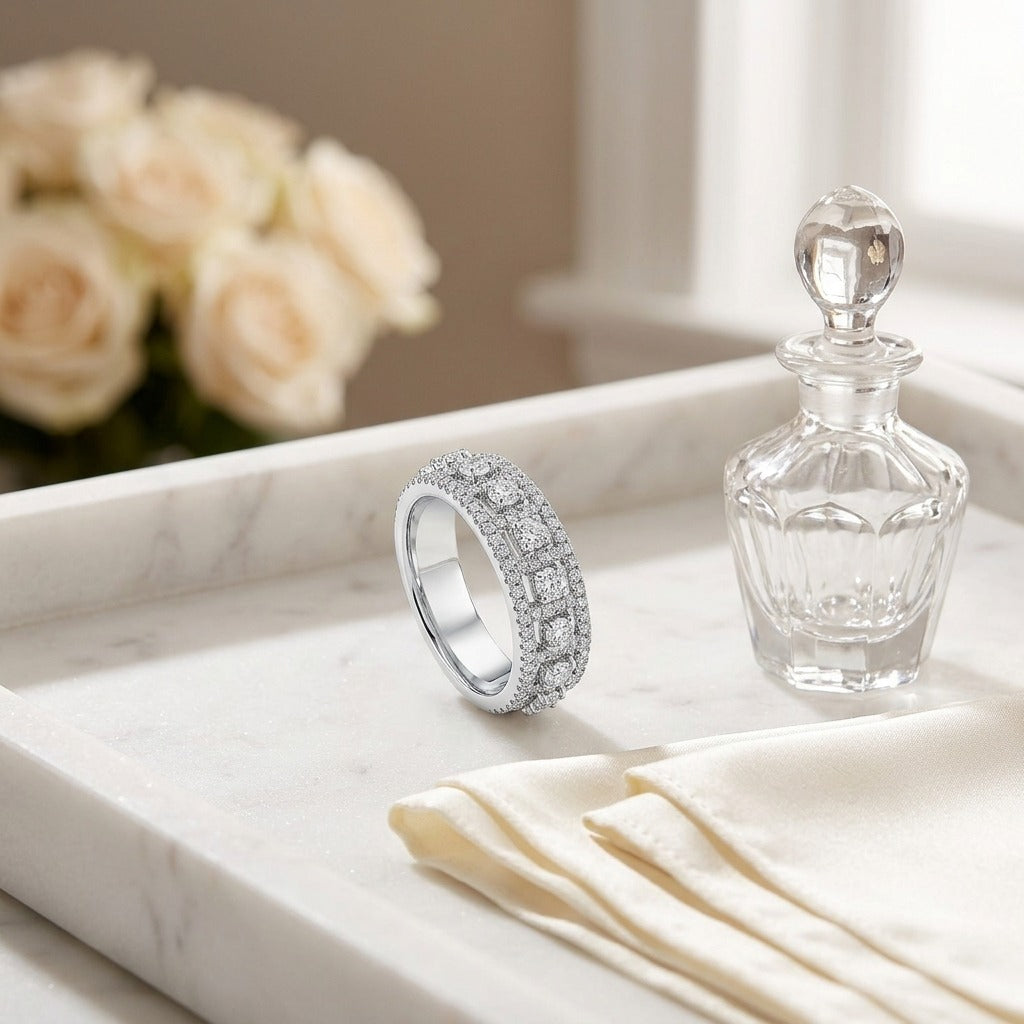 Diamond Ring in 14K White Gold - lifestyle