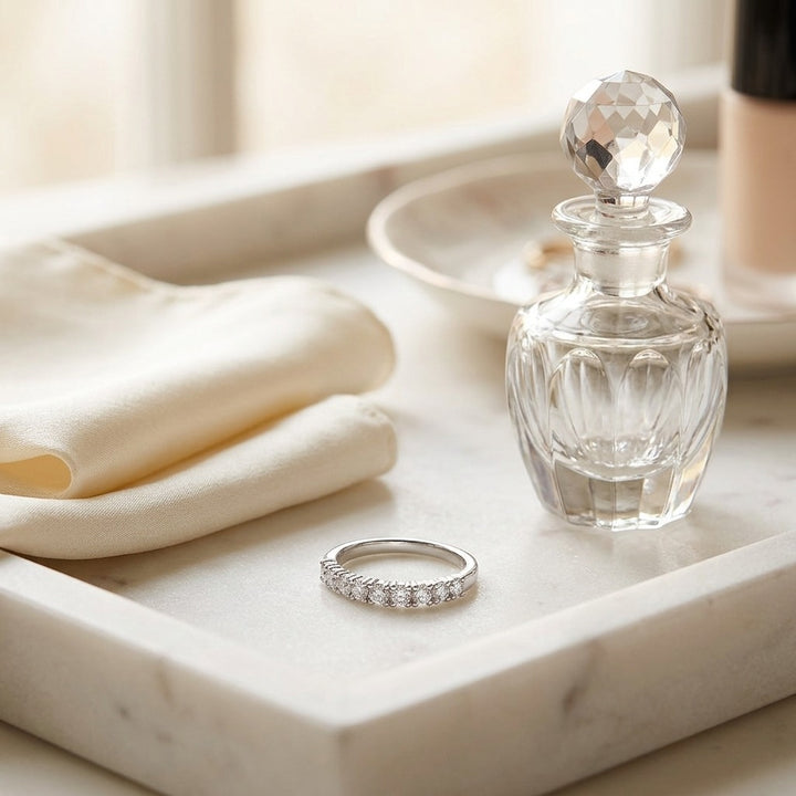 Graduated Diamond Ring in 14K White Gold - lifestyle