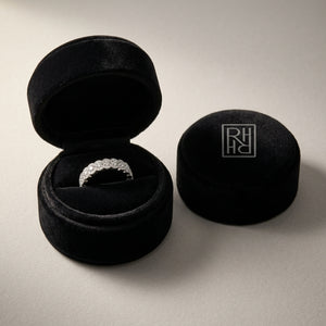 Cluster 0.33ctw Diamond Band in 14K White Gold - presentation