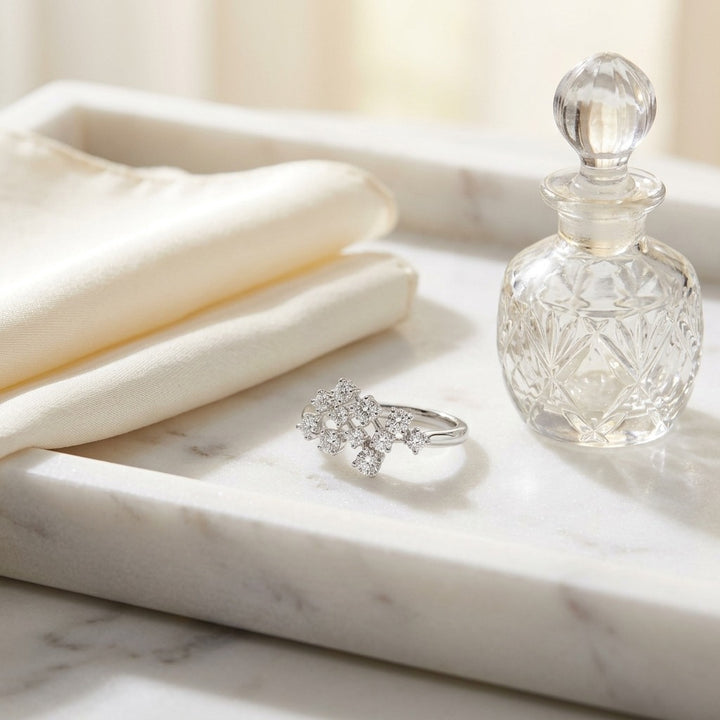 Scattered Diamond Ring in 14K White Gold - lifestyle