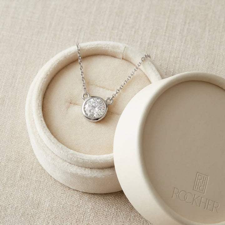 Lab Grown Diamond Round Brilliant Solitaire Pendant 1 ct t.w. in White Gold