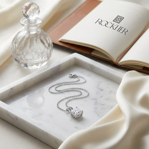 Natural Diamond Princess Solitaire Pendant, 3 ct., photo 3 | RockHer