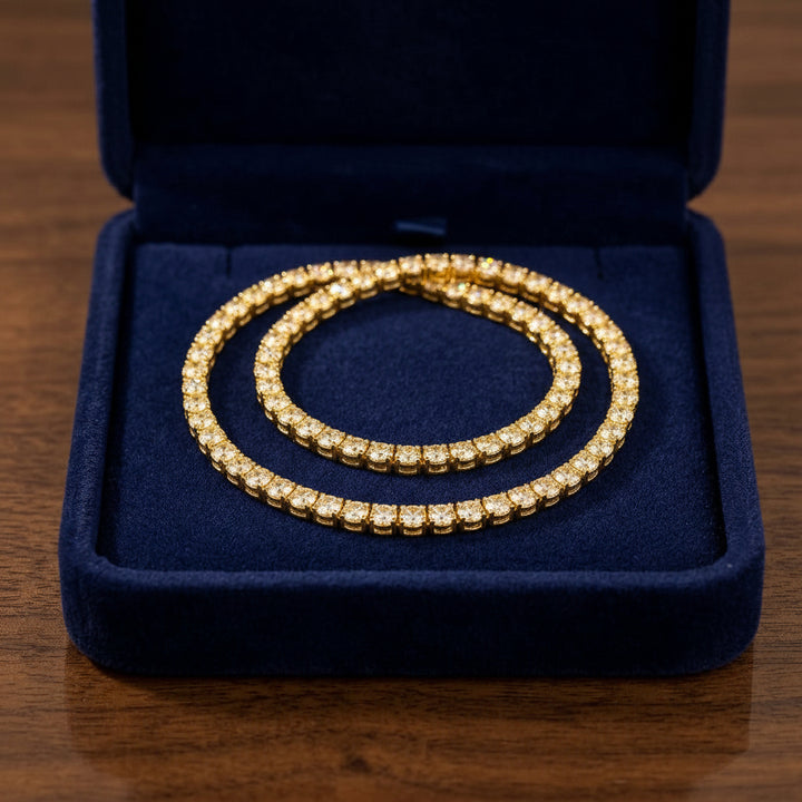 Diamond 4-Prong Round Necklace in 14K Yellow Gold, 16 Inches