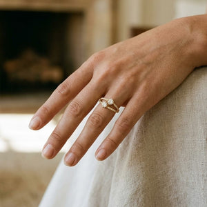 Diamond Two Stone Split Shank Ring 1.0 Ctw in 14K Yellow Gold - editorial