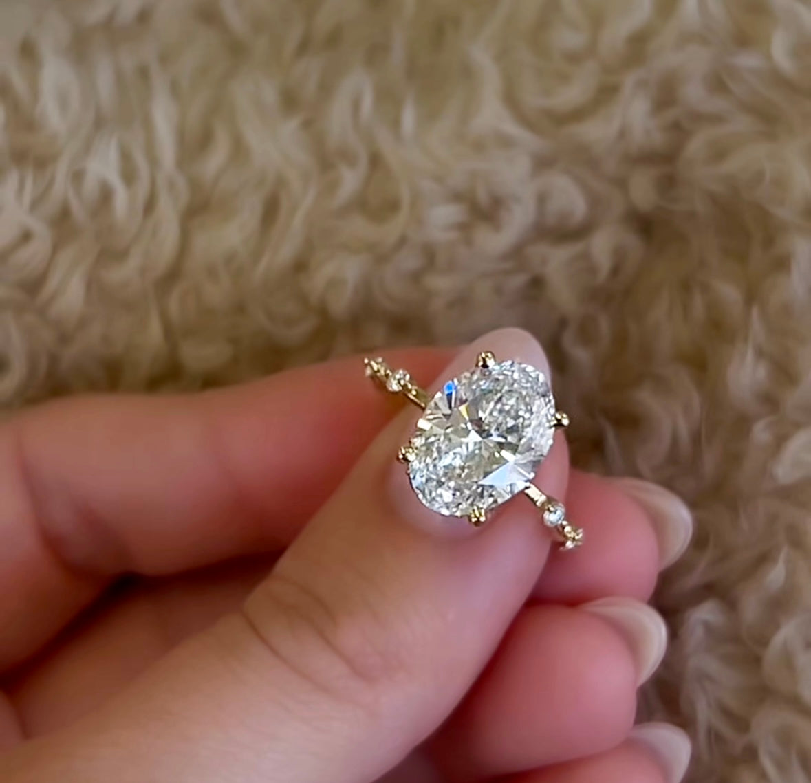 The Petite diamond engagement ring setting in 18K Yellow Gold | RockHer