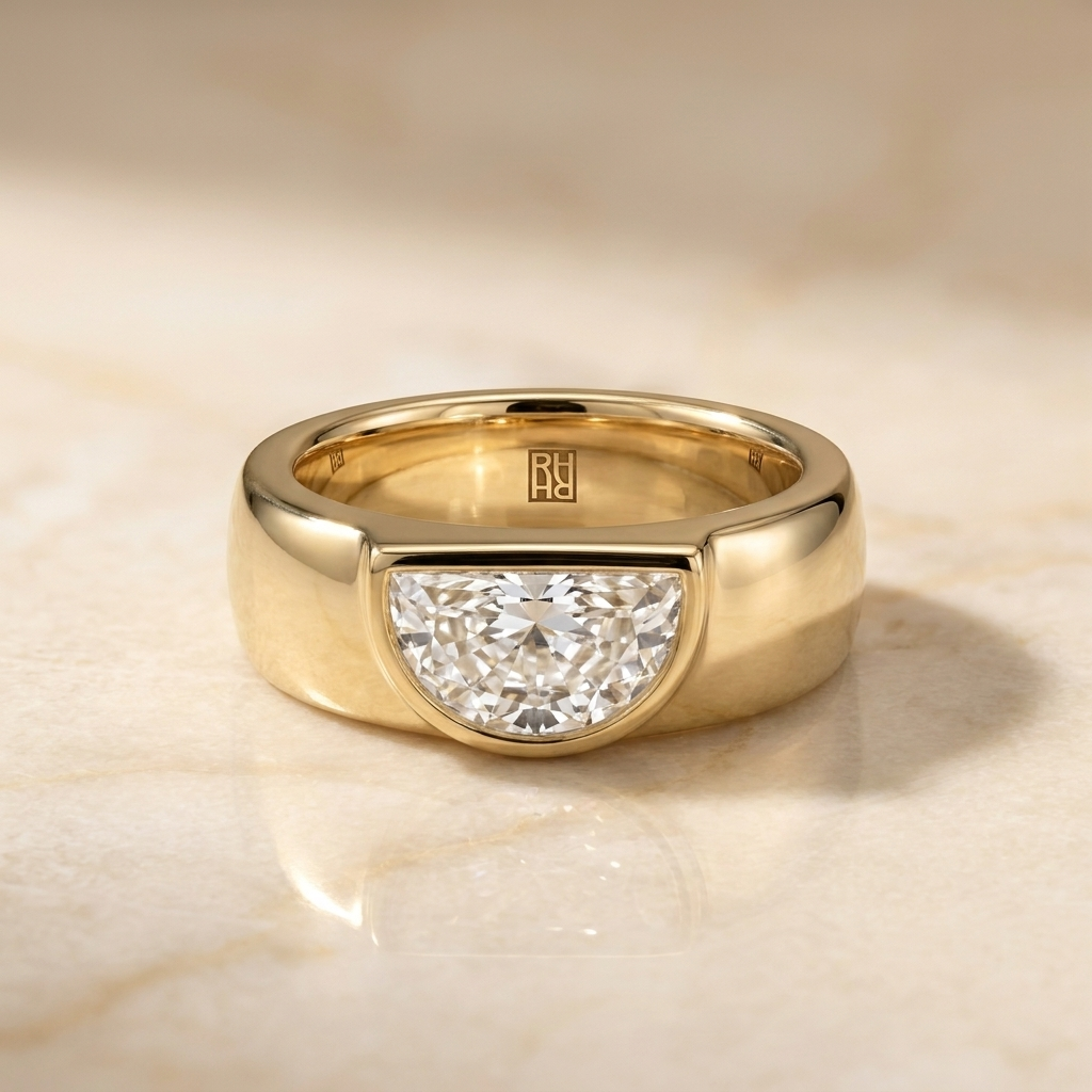 The Remi diamond engagement ring setting in 18K Yellow Gold | RockHer