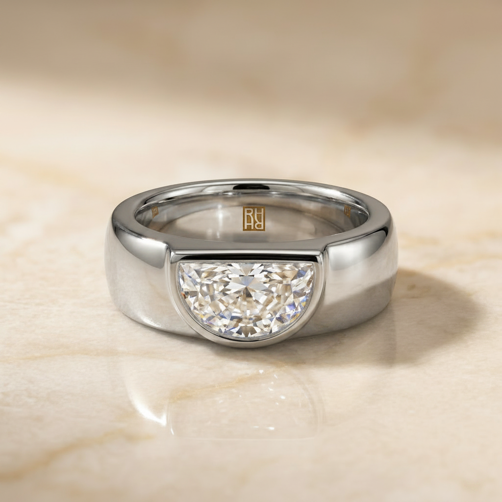 The Remi diamond engagement ring setting in Platinum | RockHer