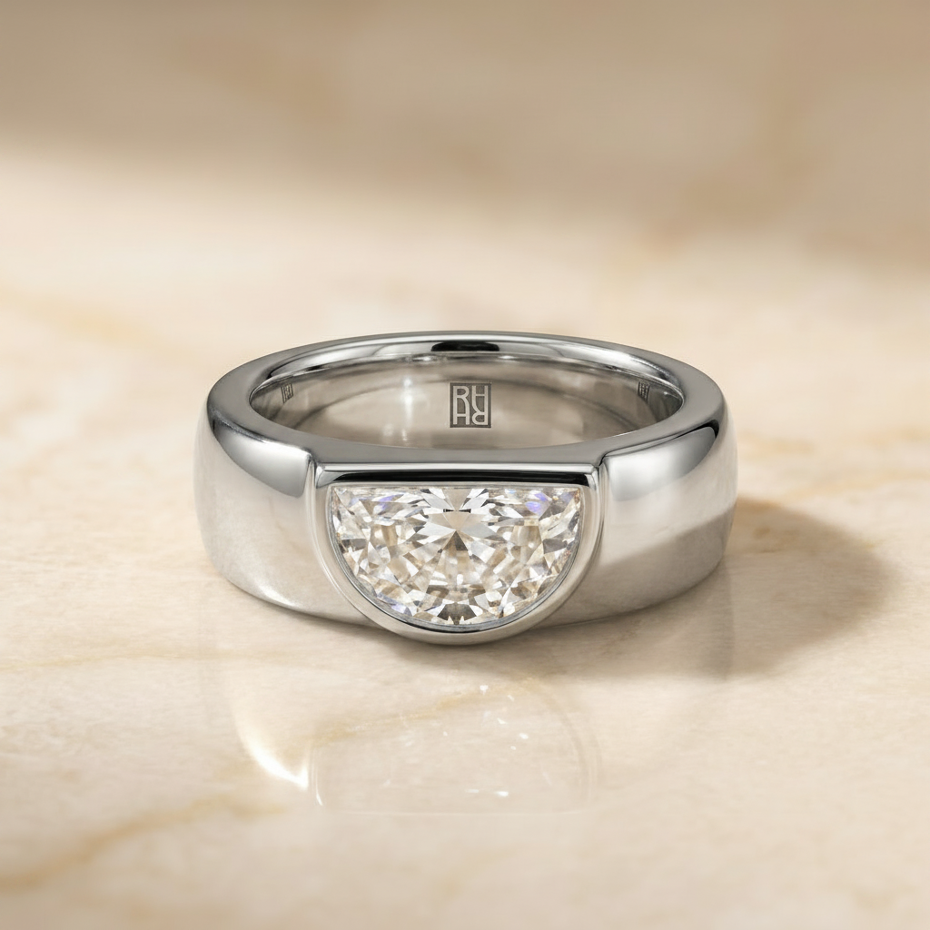 The Remi diamond engagement ring setting in 18K White Gold | RockHer