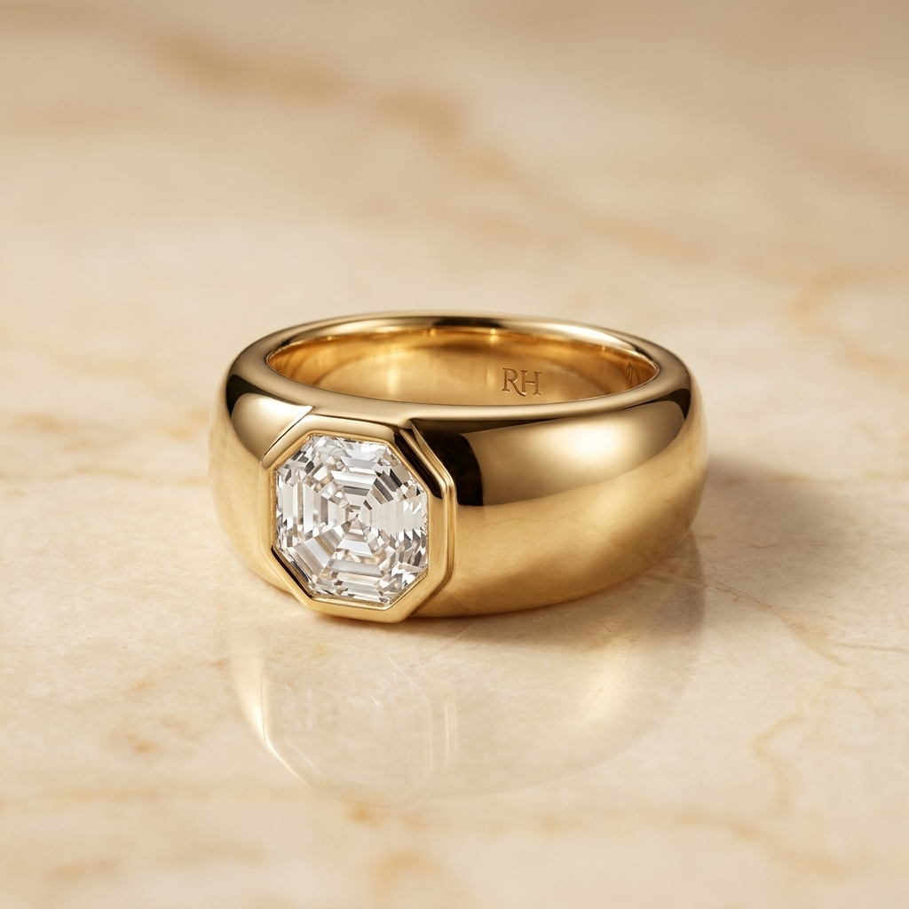 The Remi diamond engagement ring setting in 18K Yellow Gold | RockHer
