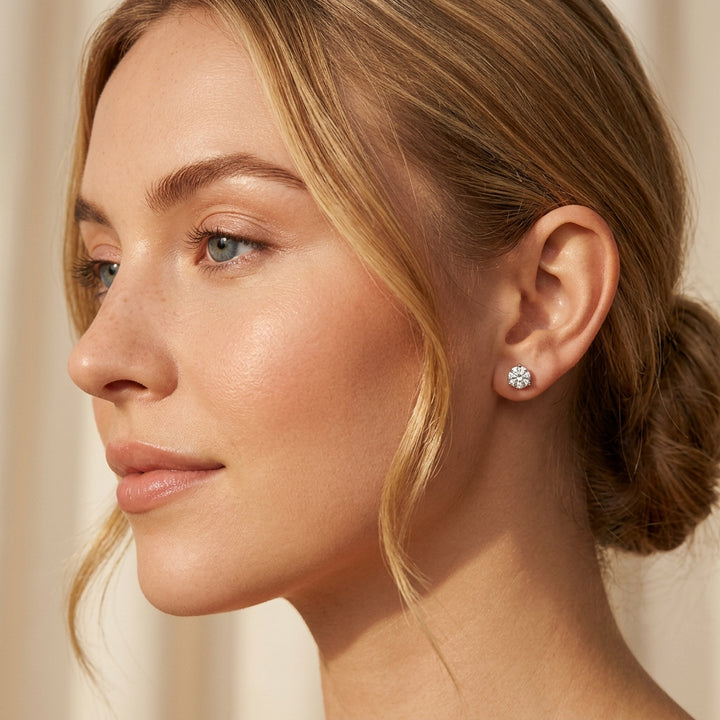 Martini Lab Diamond Stud Earrings – detail view | RockHer