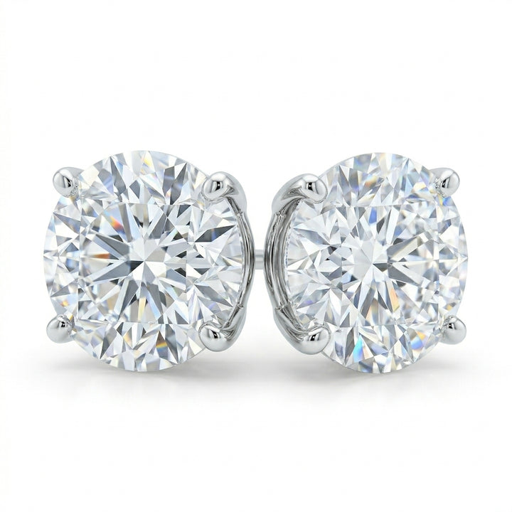 4-Prong Lab Diamond Stud Earrings | RockHer
