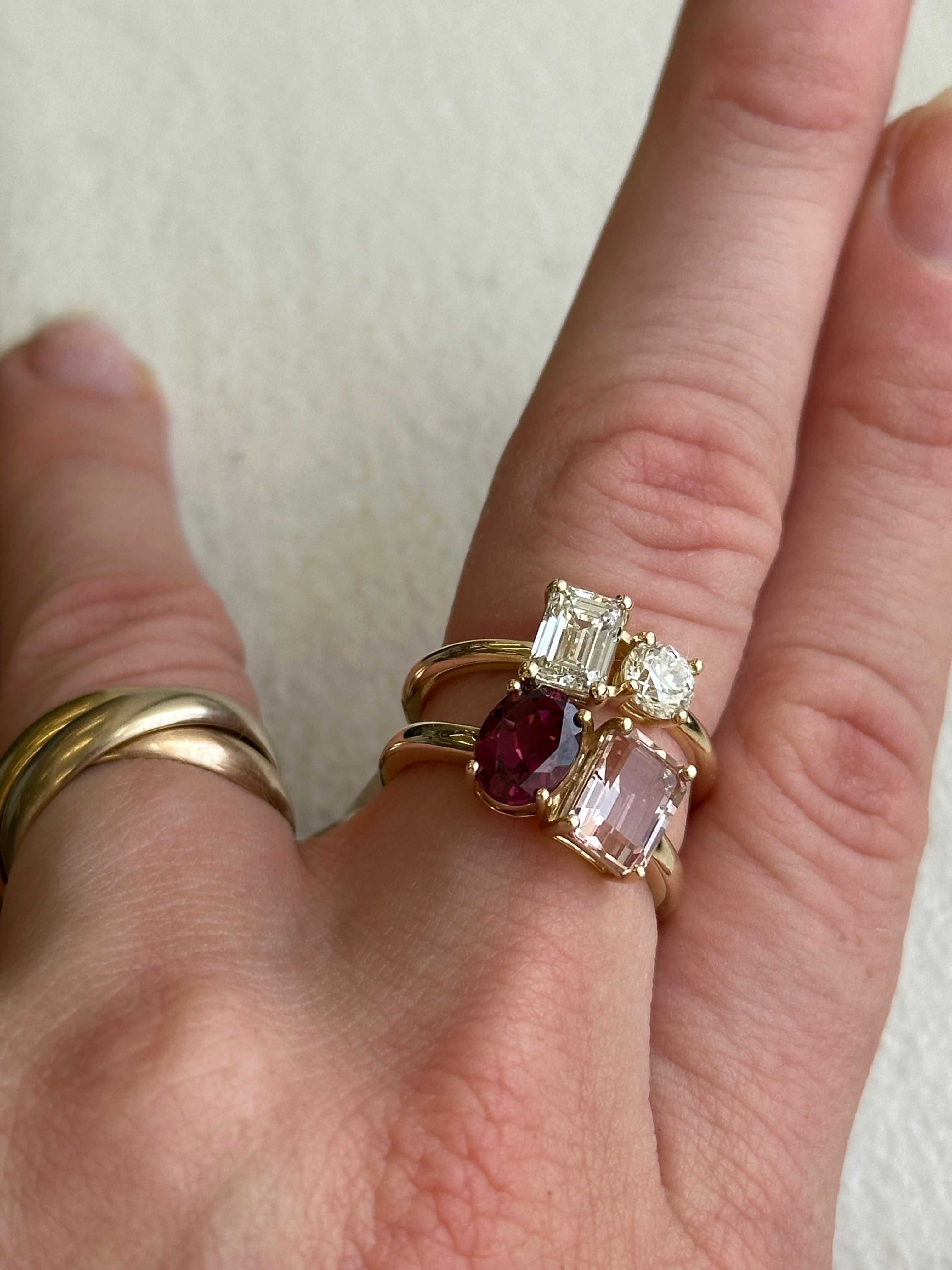 Custom Toi et Moi Ring (setting only) in Gold or Platinum with Your Ch ...