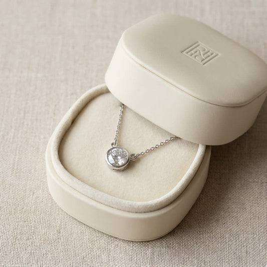 Lab Grown Diamond Round Brilliant Solitaire Pendant 4 ct t.w. in White Gold