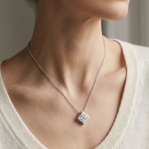 Natural Diamond Princess Solitaire Pendant, 4 ct., photo 5 | RockHer