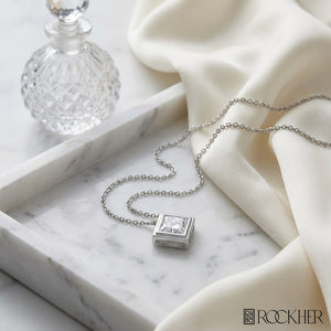 Lab Grown Diamond Princess Solitaire Pendant 2-1/2 ct t.w. in White Gold