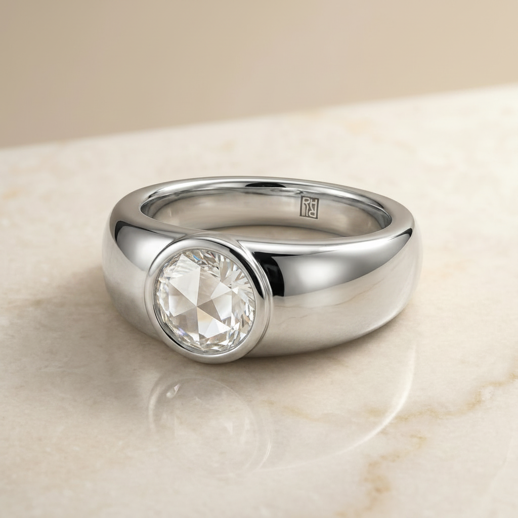 The Remi diamond engagement ring setting in Platinum | RockHer