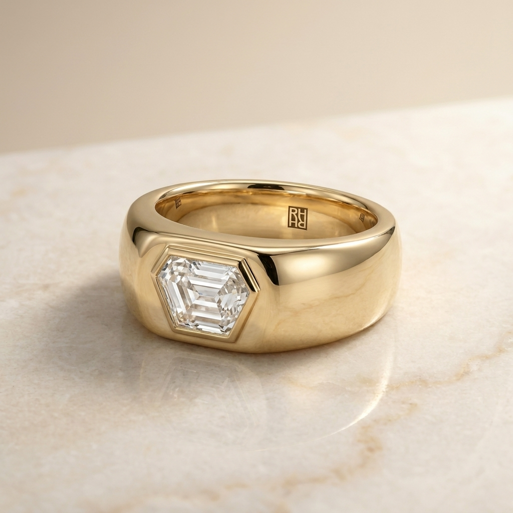 The Remi diamond engagement ring setting in 18K Yellow Gold | RockHer