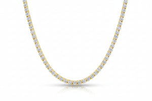 Diamond 4-Prong Round Necklace in 14K Yellow Gold, 16 Inches, photo 4 | RockHer