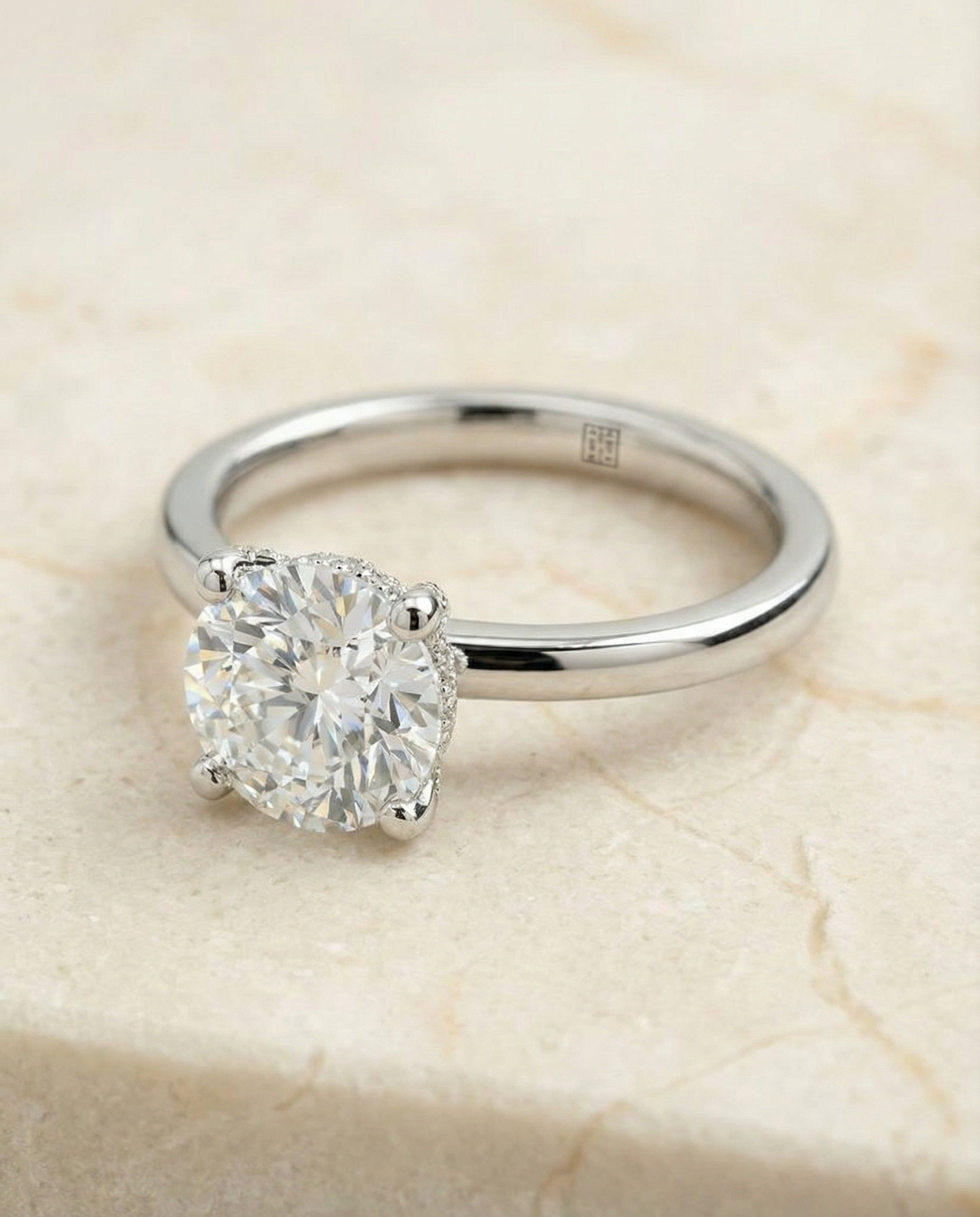 Made to order: The Lana cushion engagement ring setting in Platinum | RockHer